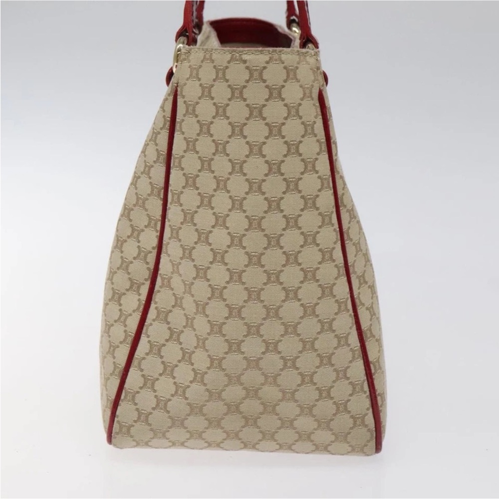 Celine Cream and Red Tote Bag with Elegant Design - Picture 5 of 16